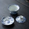 Blue And White Porcelain Lotus Koi Fish Teacup Set Blue And White Porcelain Lotus Koi Fish Teacup Set