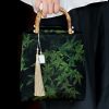 Bolso con Asas de Bambú y Diseño de Carpas Koi Mariposa Butterfly Koi Fish Bamboo Handle Handbag