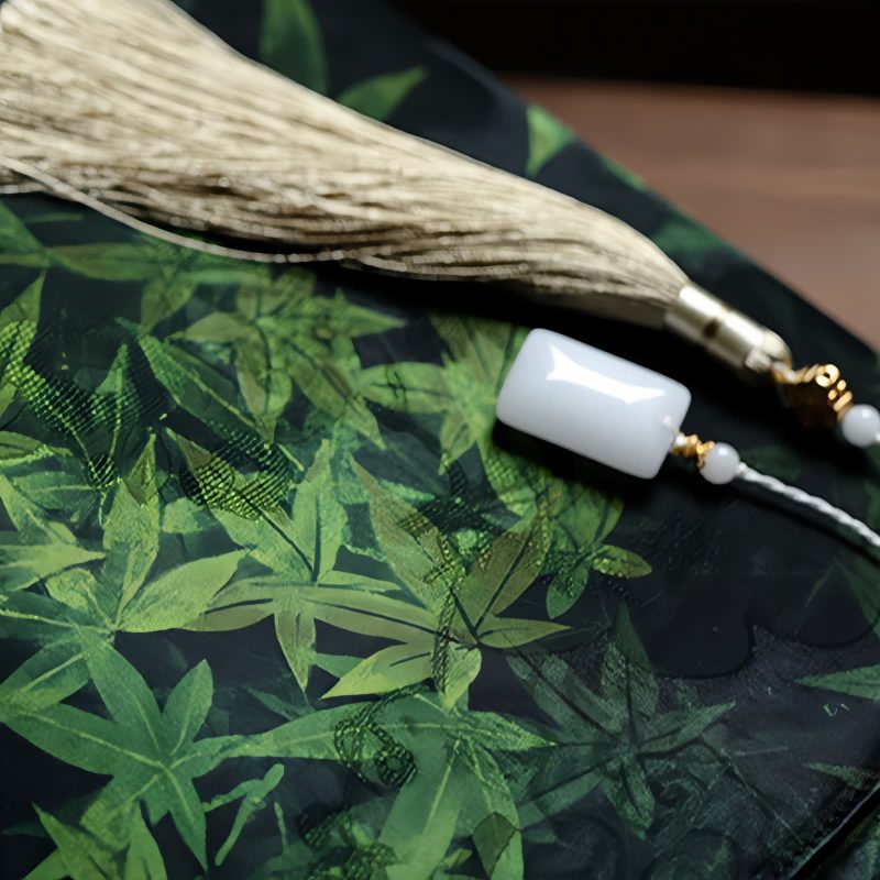 Bolso con Asas de Bambú y Diseño de Carpas Koi Mariposa Butterfly Koi Fish Bamboo Handle Handbag