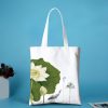 Canvas-Tragetasche mit Koi- und Lotus-Motiv Canvas Koi Fish Lotus Zipper Bag