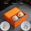Ceramic Dragon Phoenix Tea Cups Set Ceramic Dragon Phoenix Tea Cups Set