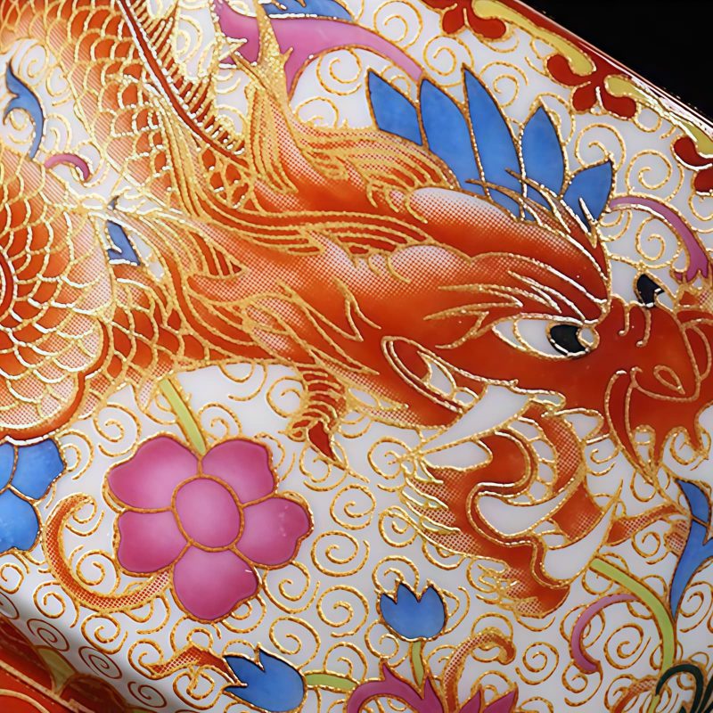 Ceramic Dragon Phoenix Tea Cups Set Ceramic Dragon Phoenix Tea Cups Set