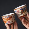 Ceramic Dragon Phoenix Tea Cups Set Ceramic Dragon Phoenix Tea Cups Set