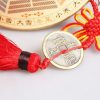 Chinese Copper Bagua Map with Knotting Design Chinese Copper Bagua Map with Knotting Design