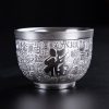 Chinese Dragon Phoenix Koi Fish Ceramic Teacup Chinese Dragon Phoenix Koi Fish Ceramic Teacup