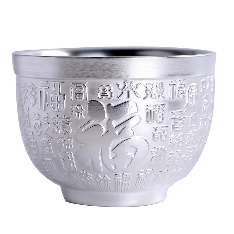 Chinese Dragon Phoenix Koi Fish Ceramic Teacup Chinese Dragon Phoenix Koi Fish Ceramic Teacup