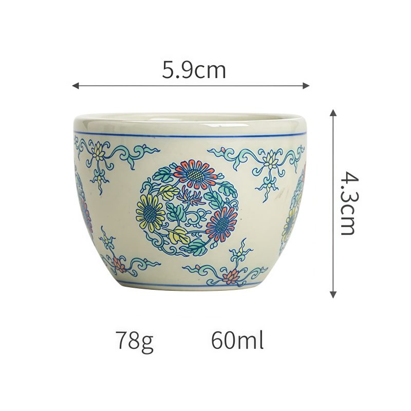 Chinese Ceramic Koi Fish Teacup