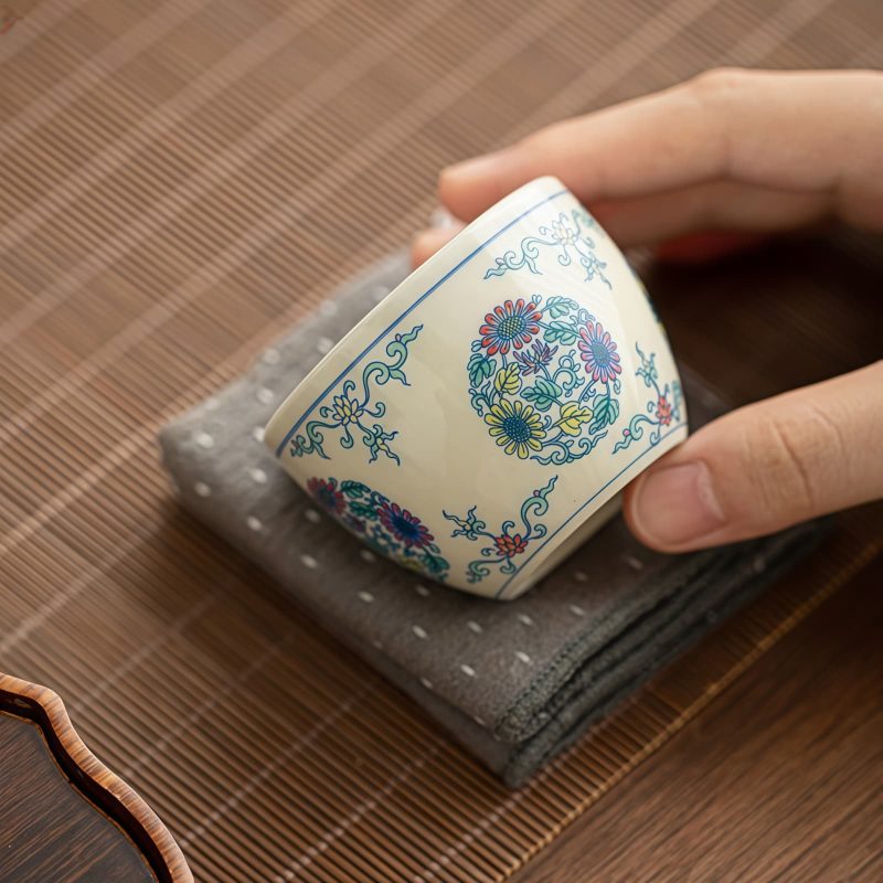 Chinese Ceramic Koi Fish Teacup