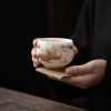 Chinese Ceramic Koi Fish Teacup with Phoenix Dragon Design Chinese Ceramic Koi Fish Teacup with Phoenix Dragon Design