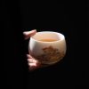 Chinese Ceramic Koi Fish Teacup with Phoenix Dragon Design Chinese Ceramic Koi Fish Teacup with Phoenix Dragon Design
