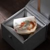 Chinese Ceramic Koi Fish Teacup with Phoenix Dragon Design Chinese Ceramic Koi Fish Teacup with Phoenix Dragon Design