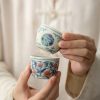 Chinese Ceramic Koi Fish Teacup