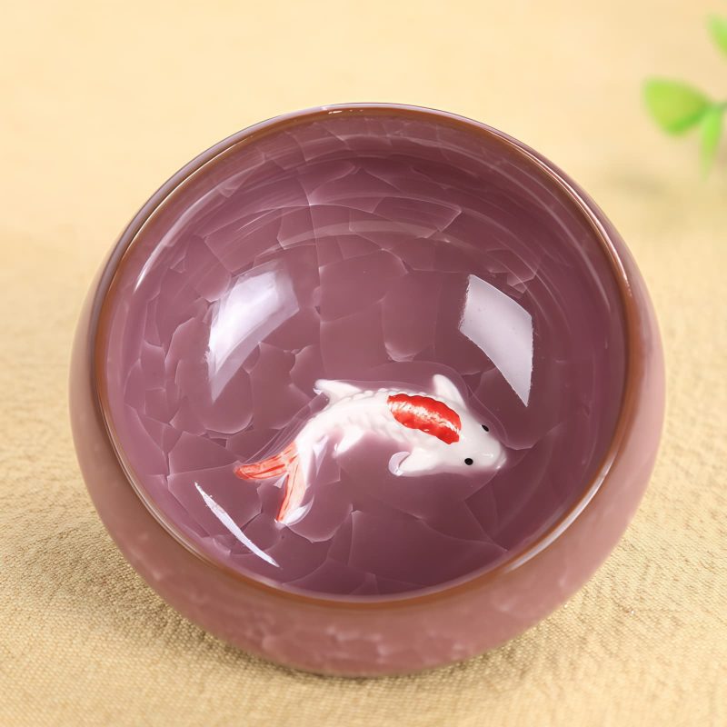 Chinese Ceramic Koi Fish Teacup 45ml Chinese Ceramic Koi Fish Teacup 45ml