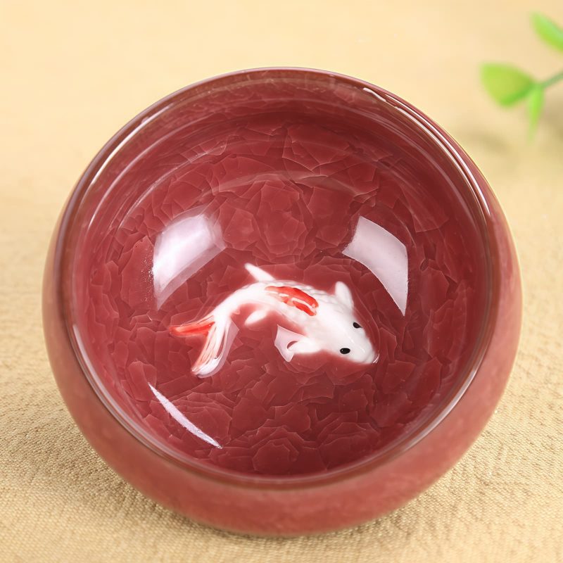 Chinese Ceramic Koi Fish Teacup 45ml Chinese Ceramic Koi Fish Teacup 45ml
