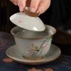 Chinese Ceramic Gaiwan Koi Fish Teacup Set with Saucer and Lid Chinese Ceramic Gaiwan Koi Fish Teacup Set with Saucer and Lid