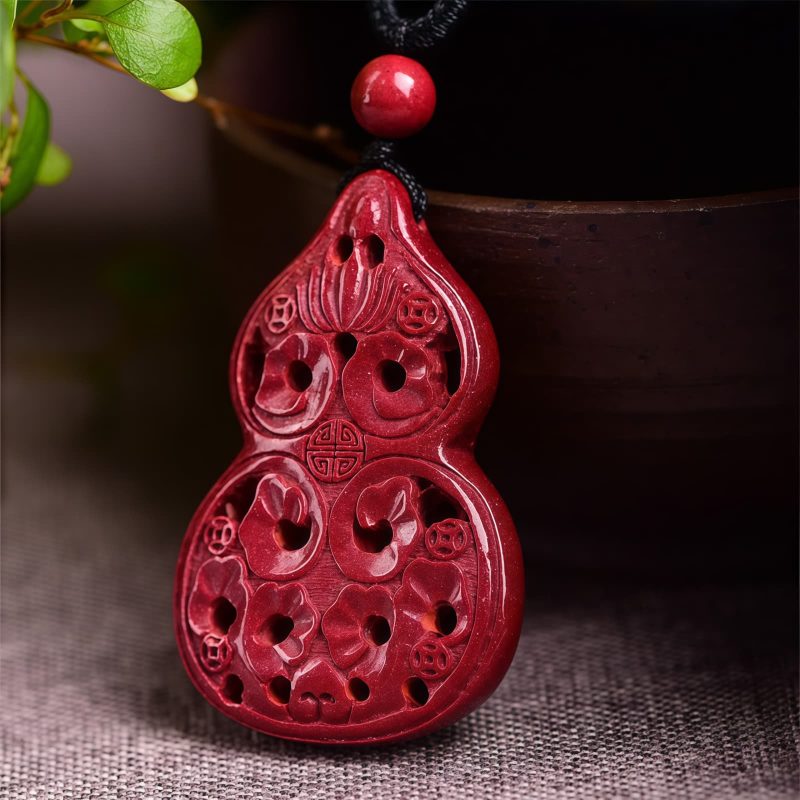 Cinnabar Laughing Buddha Yin Yang Pendant Necklace Cinnabar Laughing Buddha Yin Yang Pendant Necklace
