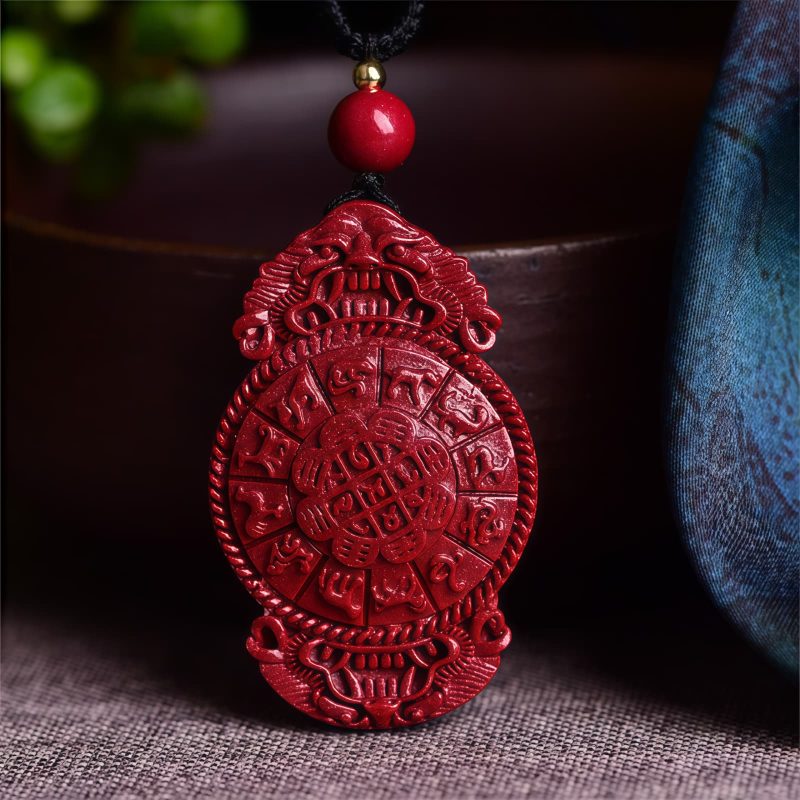 Cinnabar Laughing Buddha Yin Yang Pendant Necklace Cinnabar Laughing Buddha Yin Yang Pendant Necklace