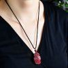 Cinnabar Laughing Buddha Yin Yang Pendant Necklace Cinnabar Laughing Buddha Yin Yang Pendant Necklace