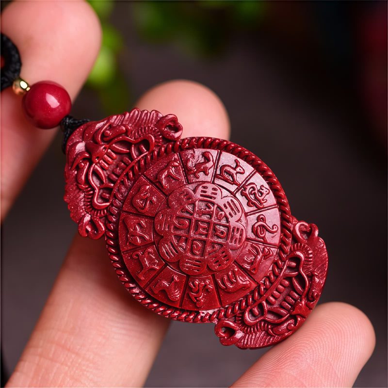 Cinnabar Laughing Buddha Yin Yang Pendant Necklace Cinnabar Laughing Buddha Yin Yang Pendant Necklace