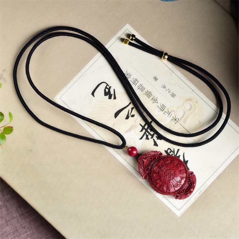 Cinnabar Laughing Buddha Yin Yang Pendant Necklace Cinnabar Laughing Buddha Yin Yang Pendant Necklace