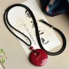 Cinnabar Laughing Buddha Yin Yang Pendant Necklace Cinnabar Laughing Buddha Yin Yang Pendant Necklace