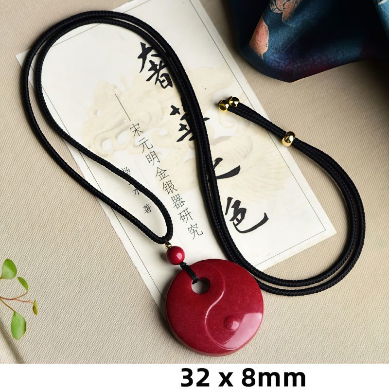 Cinnabar Laughing Buddha Yin Yang Pendant Necklace Cinnabar Laughing Buddha Yin Yang Pendant Necklace