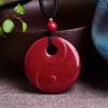 Cinnabar Laughing Buddha Yin Yang Pendant Necklace Cinnabar Laughing Buddha Yin Yang Pendant Necklace