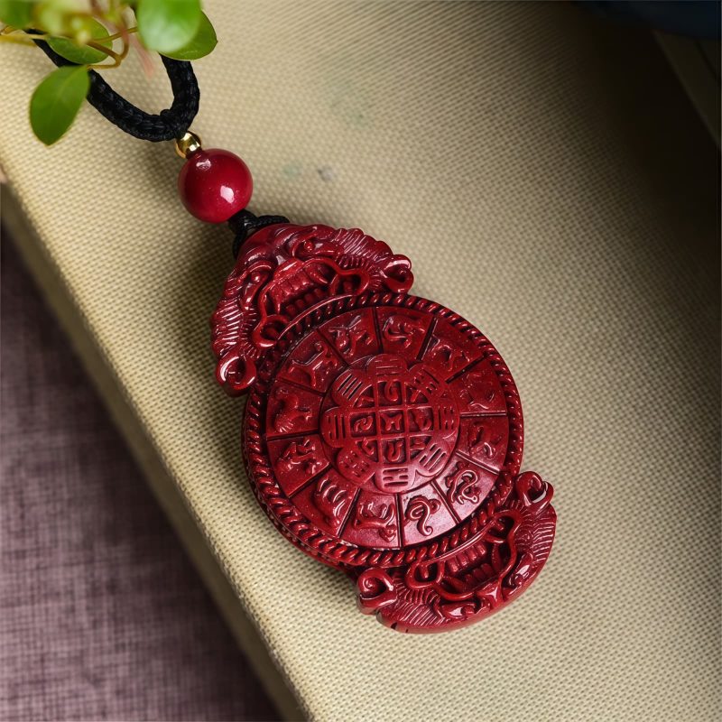Cinnabar Laughing Buddha Yin Yang Pendant Necklace Cinnabar Laughing Buddha Yin Yang Pendant Necklace