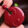 Cinnabar Laughing Buddha Yin Yang Pendant Necklace Cinnabar Laughing Buddha Yin Yang Pendant Necklace