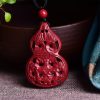 Cinnabar Laughing Buddha Yin Yang Pendant Necklace Cinnabar Laughing Buddha Yin Yang Pendant Necklace