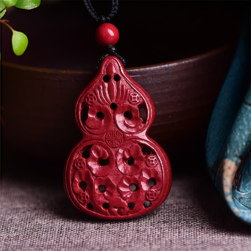 Cinnabar Laughing Buddha Yin Yang Pendant Necklace Cinnabar Laughing Buddha Yin Yang Pendant Necklace