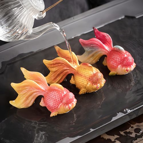 Color Changing Koi Fish Resin Figurine
