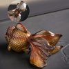 Figura de Resina de Peixe Koi que Muda de Cor Color Changing Koi Fish Resin Figurine