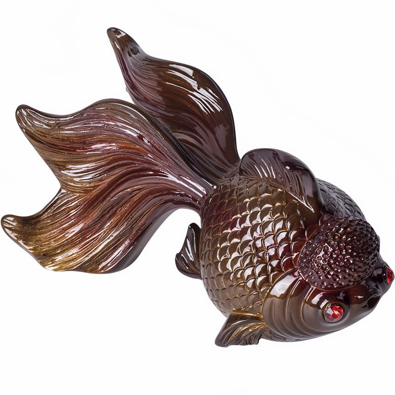 Figura de Resina de Peixe Koi que Muda de Cor Color Changing Koi Fish Resin Figurine