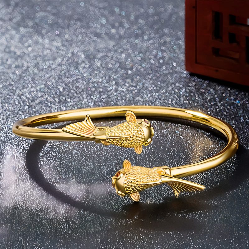Copper Double Koi Fish Prosperity Bracelet Copper Double Koi Fish Prosperity Bracelet