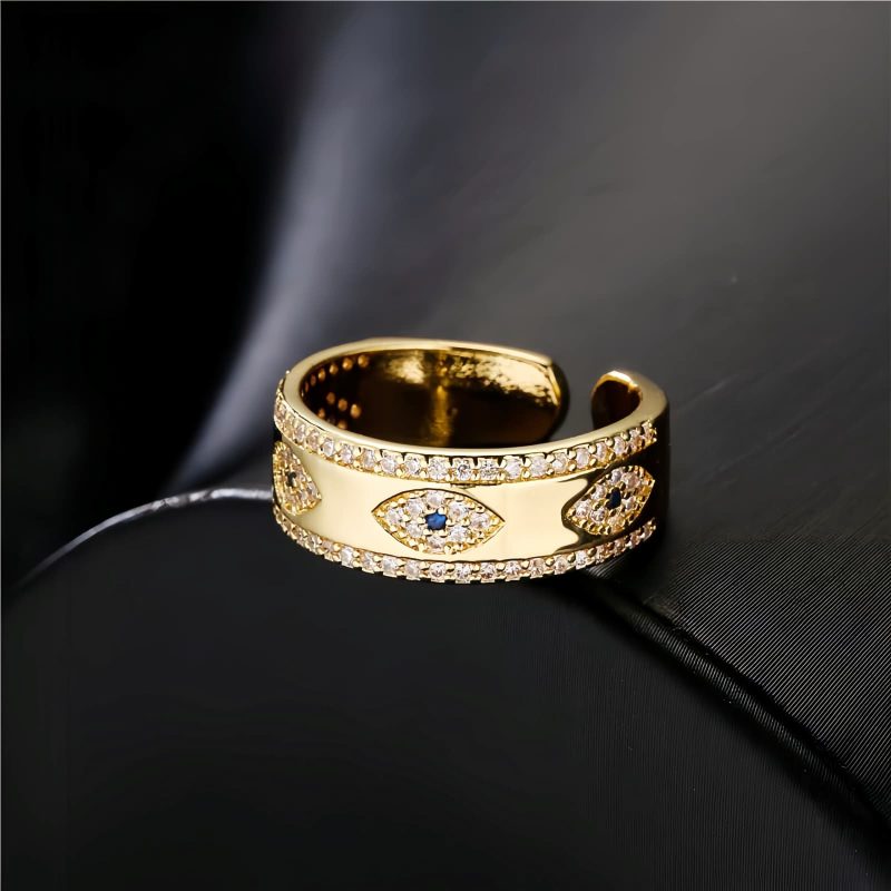 Copper Evil Eye Adjustable Ring Copper Evil Eye Adjustable Ring