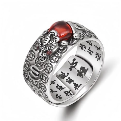 Copper Garnet PiXiu Wealth Adjustable Ring Copper Garnet PiXiu Wealth Adjustable Ring