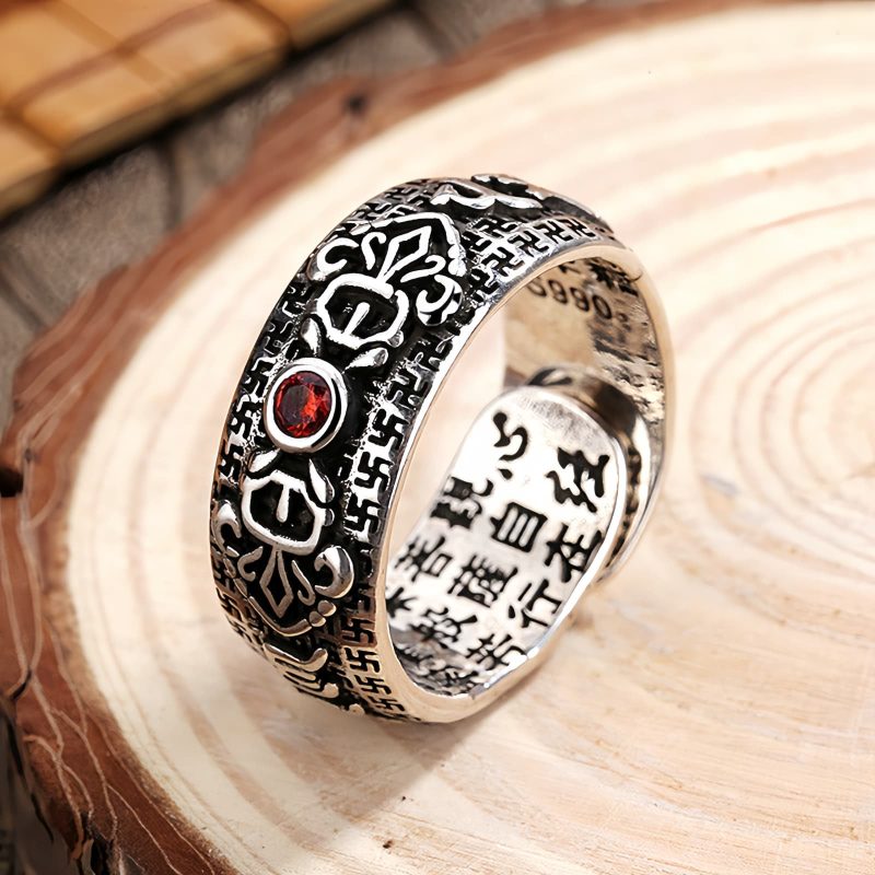 Copper Garnet PiXiu Wealth Adjustable Ring Copper Garnet PiXiu Wealth Adjustable Ring