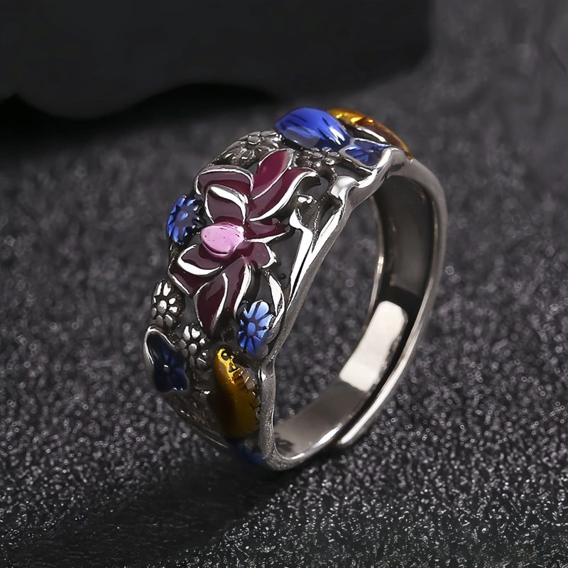 Copper Koi Fish Lotus Luck Ring Copper Koi Fish Lotus Luck Ring