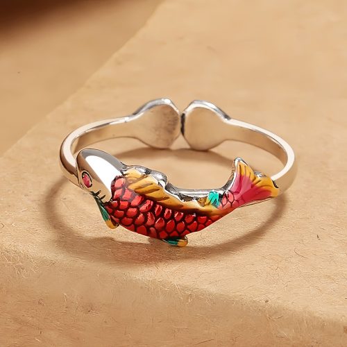 Copper Koi Fish Wealth Ring