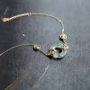 Cyan Jade Koi Fish Harmony Bracelet Cyan Jade Koi Fish Harmony Bracelet