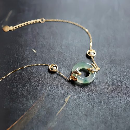 Cyan Jade Koi Fish Harmony Bracelet