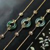 Cyan Jade Koi Fish Harmony Bracelet Cyan Jade Koi Fish Harmony Bracelet