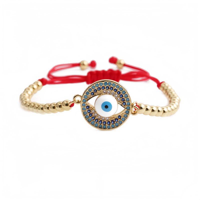 Pulsera de Hilo Rojo con Ojo Turco para Protección Evil Eye Red String Protection Bracelet