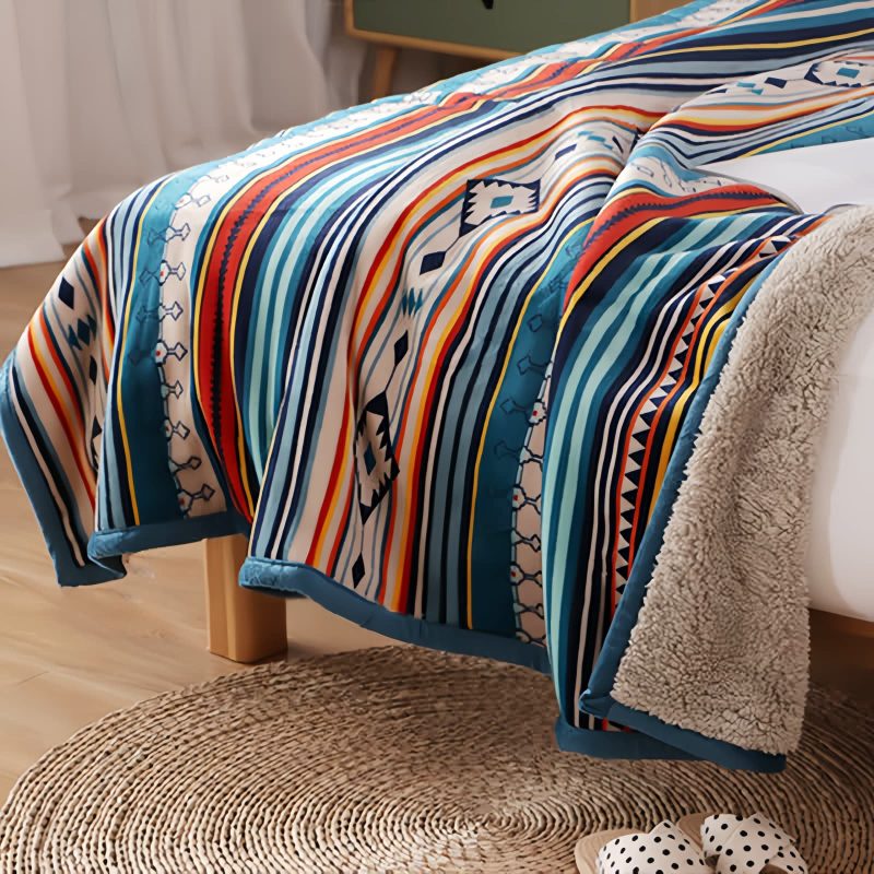 Manta Geométrica de Textura Macia Geometric Soft Throw Blanket
