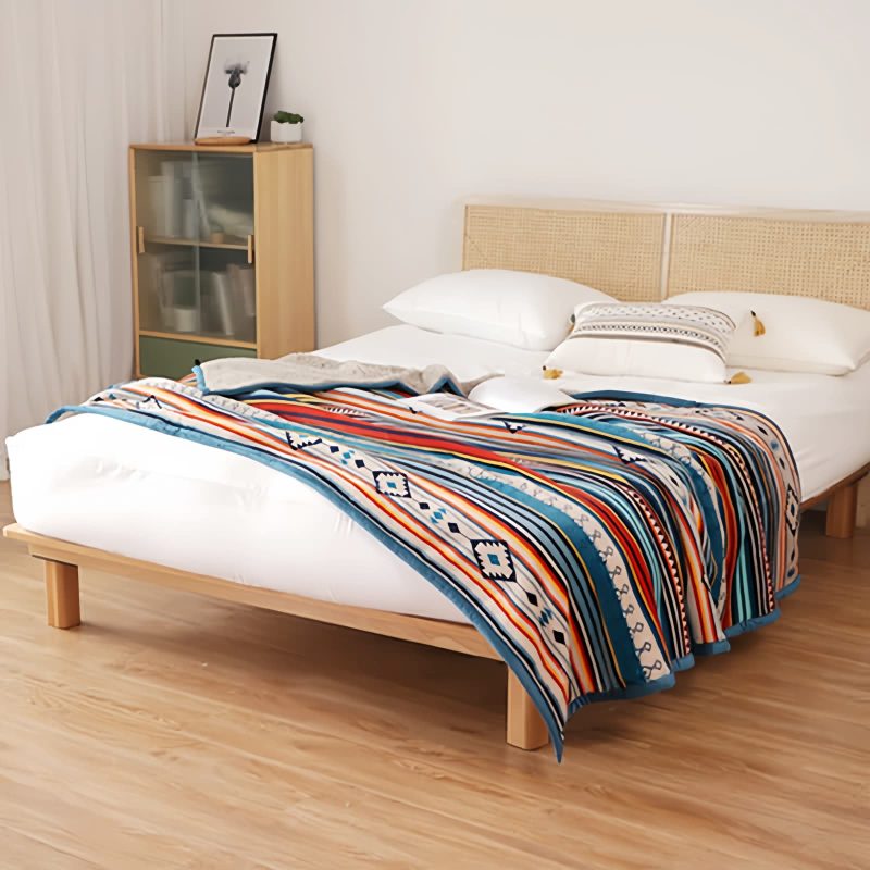 Manta Geométrica de Textura Macia Geometric Soft Throw Blanket
