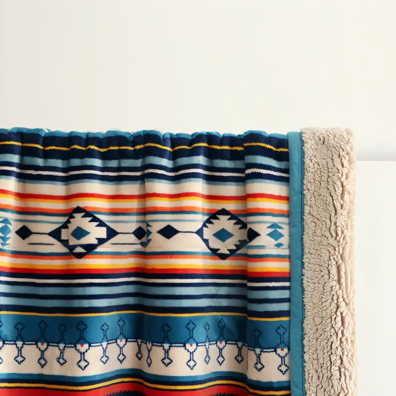 Manta Geométrica de Textura Macia Geometric Soft Throw Blanket