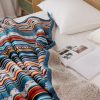 Manta Geométrica de Textura Macia Geometric Soft Throw Blanket