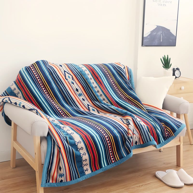 Manta Geométrica de Textura Macia Geometric Soft Throw Blanket