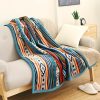 Manta Geométrica de Textura Macia Geometric Soft Throw Blanket